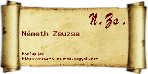 Németh Zsuzsa névjegykártya